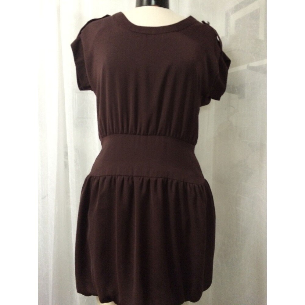 Gap Women's Dress Plum Short Sleeve Bubbled Dress Size 6